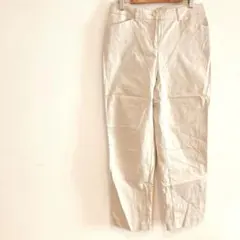 ベージュ チノパン コットン96% 薄手