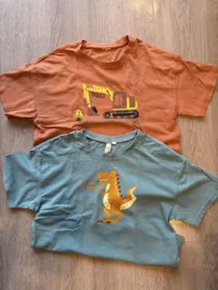 サマンサモスモスSamansaMos2 半袖Tシャツ 120 ショベルカー 恐竜