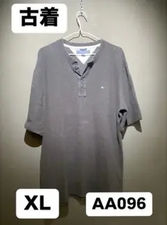 Tommy Hilfiger XL ヘンリーネック Tシャツ 古着 AA096
