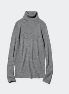 UNIQLO エクストラファインメリノリブタートルネックセーター Lサイズ