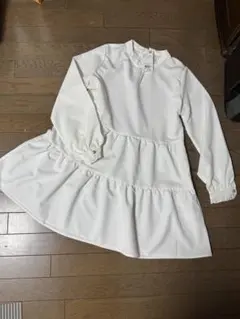 ティアードチュニックワンピース ホワイト アクシーズファム