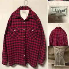 L.L.Bean バッファローチェック ダブルフェイス ネルシャツ 赤×黒