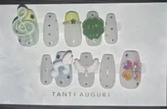 ウィッシュコア ネイルチップ 星 y2k ドット クローバー 羽