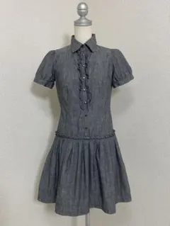 BURBERRY BLUE LABEL パフスリーブ ワンピース