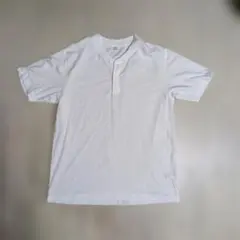 GU ヘンリーネック Tシャツ ホワイト Mサイズのサムネイル