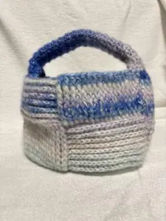 ハンドメイド ニット ワンハンドルバック