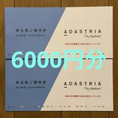 アダストリア 株主優待券 6000円分 匿名配送のサムネイル