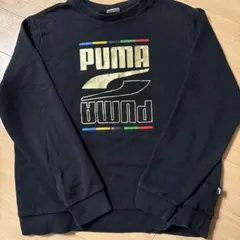 PUMA 黒 トレーナー ロゴ入り