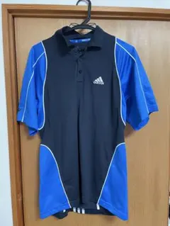 【希少美品】adidas テニスウェア 黒/青　L