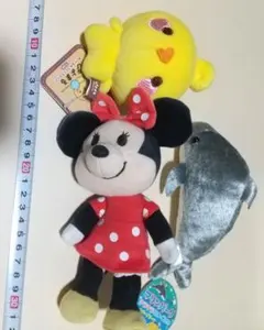 イルカ、ミニー ぬいもーず ヒヨコ ぬいぐるみ マスコット 三個セット