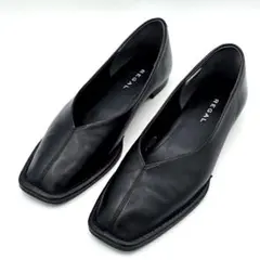 REGAL リーガル パンプス 24cm ブラック レザー スクエアトゥ