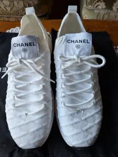 CHANEL スニーカー メッシュ ココマーク ロゴ 白 シャネル