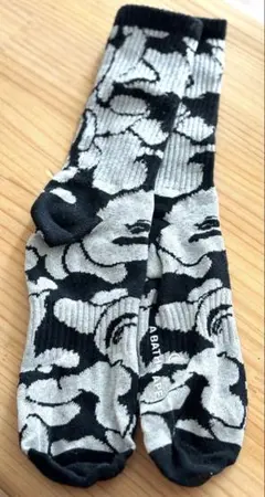 A BATHING APE リフレクター ソックス ブラックのサムネイル