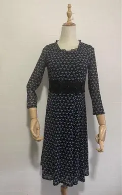 SuperBeauty 花柄パワーネットのワンピース　サイズ４０　極美品