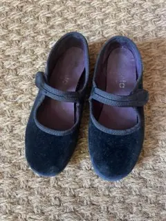 Cienta 黒 ベロア シューズ　30(18.3cm) 箱無し