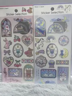 ステンドグラス風ステッカー2シートセット