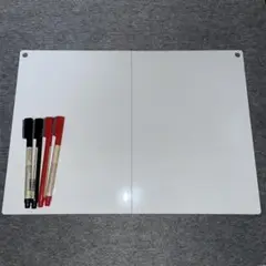 無印良品 折りたたみホワイトボード マーカー黒赤付き
