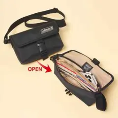 ★Coleman★MonoMax雑誌付録ブラックショルダーバッグ