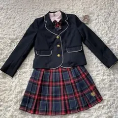 PINKLATE 女児卒業スーツ金ボタン付　リボン付き　 S
