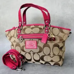 Y2K COACH POPPY Signature 2way Tote Bag