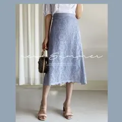 Dholic ディーホリック　ライトブルー レーススカート