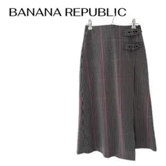 BANANA REPUBLICバナナリパブリック　チェックフレアスカート　ロング