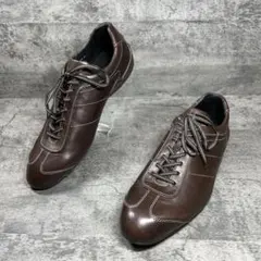 未使用級【リーガル】（27）レザースニーカー ビジネス ブラウン 861R