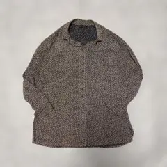 vintage 花柄長袖　ブラウス　シャツ　総柄シャツ　昭和レトロ　古着