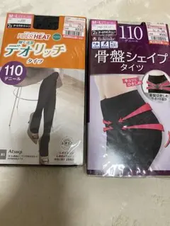 ファイバーヒート デオリッチタイツなど★110デニール★M~L 4足