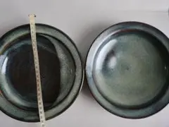 2枚　小代焼　府本窯　ふもと窯　中皿　小岱焼のサムネイル