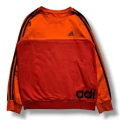 F1664　【即購入OK】　adidas　前Vトレーナー　サイズM　レッド