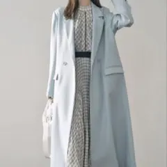 LILY BROWN ライトブルー チェスターコート　コート　リリーブラウン　青