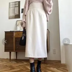 エステルストレッチツイルハイウエストタイトスカートのサムネイル