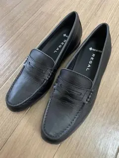 REGAL ブラックレザー ローファー GORE-TEX