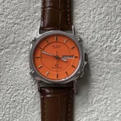 希少 稼働 美品 ELGIN 16-120 オレンジ文字盤 デイデイトのサムネイル