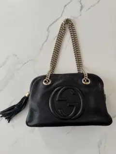 GUCCI ソーホー チェーンショルダーバッグ ブラック