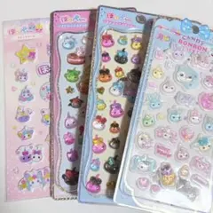 カラフルほっぺちゃんシール4シートセット