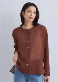 グリーンレーベルリラクシング　長袖ブラウス レディース