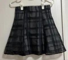 グレイル　チェックスカート　ブラック　Sサイズ