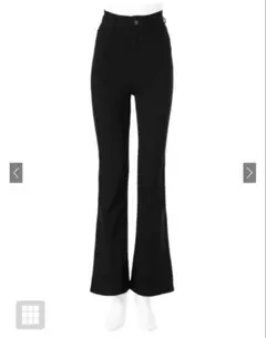 グレイル　ストレッチフレアパンツ　ブラックM