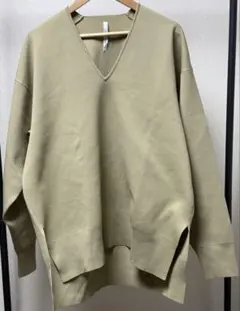 Dignite collier ベージュ Vネック 長袖