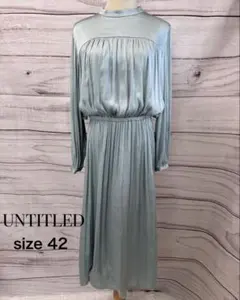 大きいサイズ UNTITLED アンタイトル サテンワンピース XL ゆったり