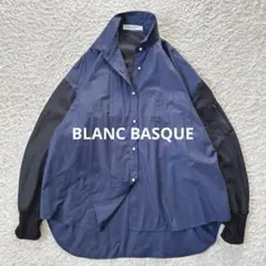 blanc basque 異素材　パールボタン　ブラウス　ma-1 ドッキング