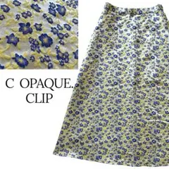 ロングスカート　フレアスカート　花柄　大人　フラワー　春　上品　美品　春色