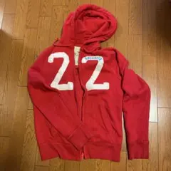Hollister 赤 フリース地パーカー S