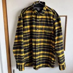 値下げTHE NORTH FACE チェック柄長袖シャツ XL黒✖️黄