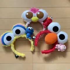 【USJ】 大人気 セサミストリート カチューシャ 3つ まとめ売り