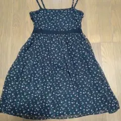 美品Joias花柄 キャミワンピース黒 フリーサイズ