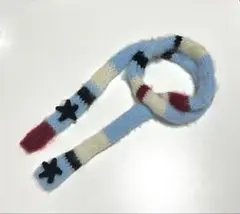スキニースカーフ 細マフラー オシャレ　 ハンドメイド　手編み　りぼん