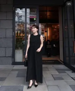 BASEMENT online フラワーニットワンピース